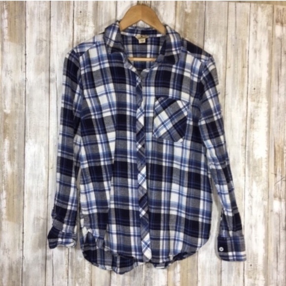 Woolrich Tops - Woolrich Blue Plaid Button Down